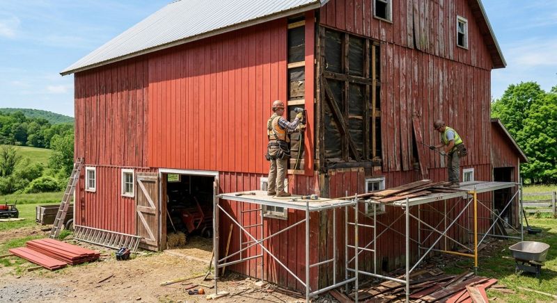 Barn Siding Replacement in Cabarrus County, NC