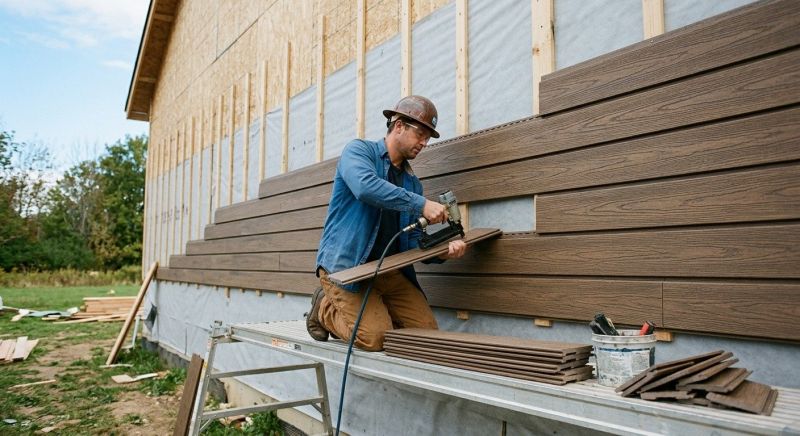 Faux Wood Siding Installation in Huntersville, NC