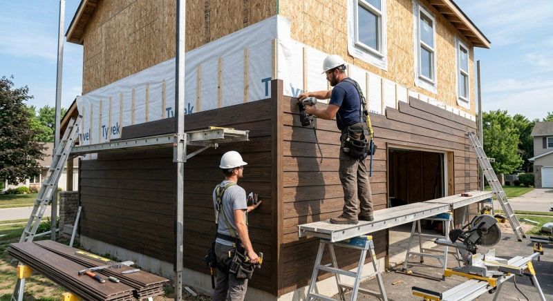 Faux Wood Siding Installation in Kannapolis, NC