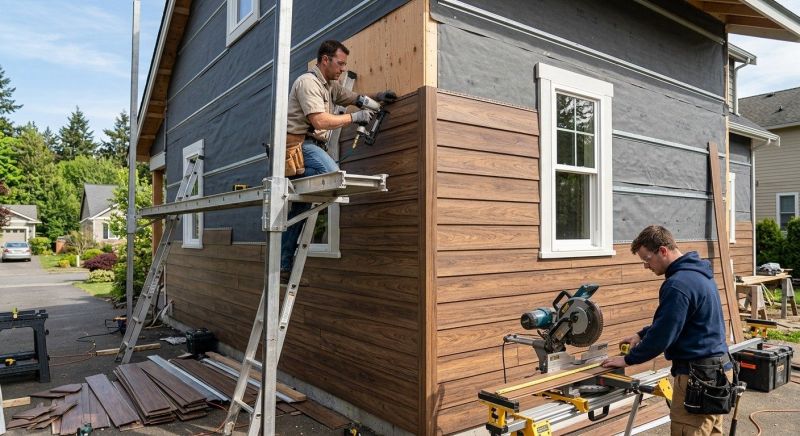 Faux Wood Siding Installation in Mooresville, NC