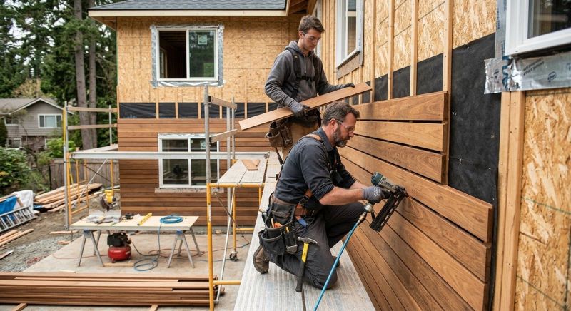 Hardwood Siding Installation in Cabarrus County, NC