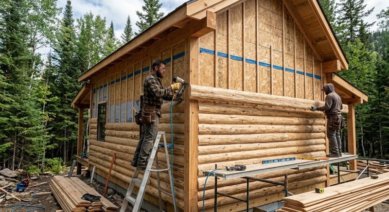 Log Home Siding Installation in Cabarrus County, NC