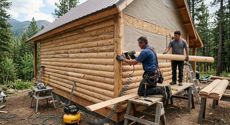 Log Siding Installation in Davidson, NC