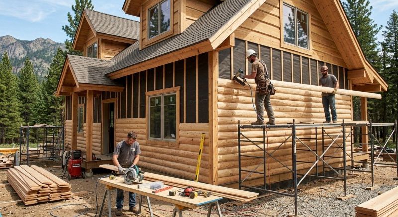 Log Siding Installation in Cabarrus County, NC