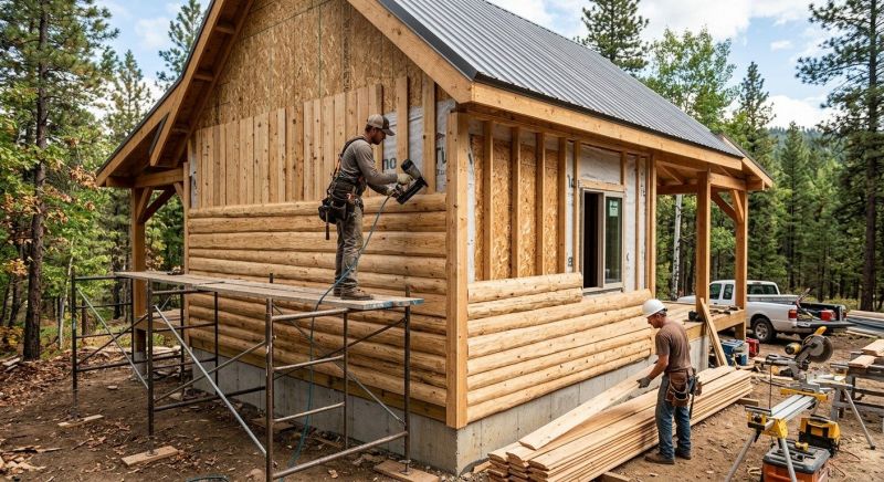 Log Siding Replacement in Cabarrus County, NC