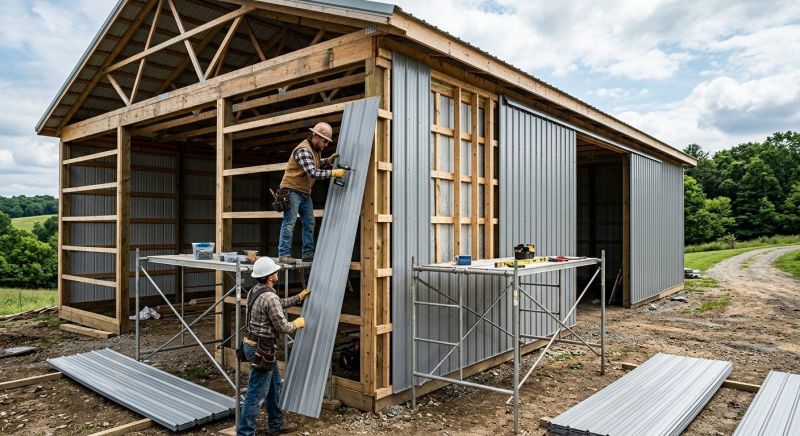 Metal Barn Siding Installation in Cabarrus County, NC