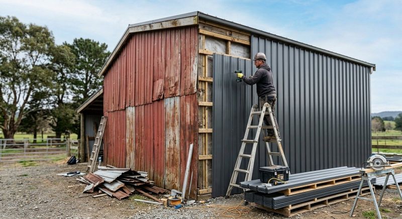 Pole Barn Siding Installation in Cabarrus County, NC
