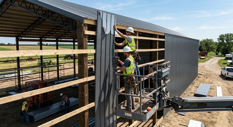 Pole Barn Siding Installation in Cabarrus County, NC