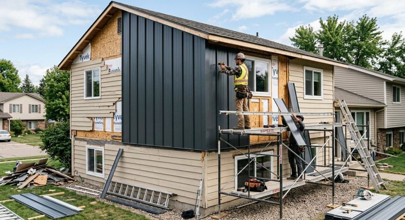 Sheet Metal Siding Replacement in Cabarrus County, NC