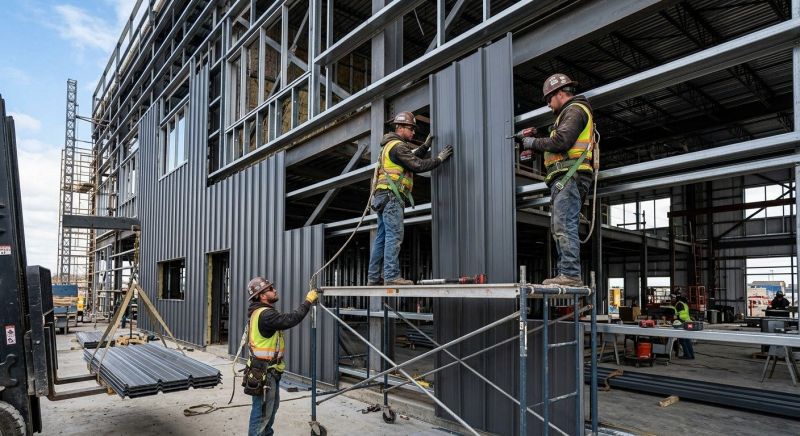 Steel Cladding Installation in Cabarrus County, NC