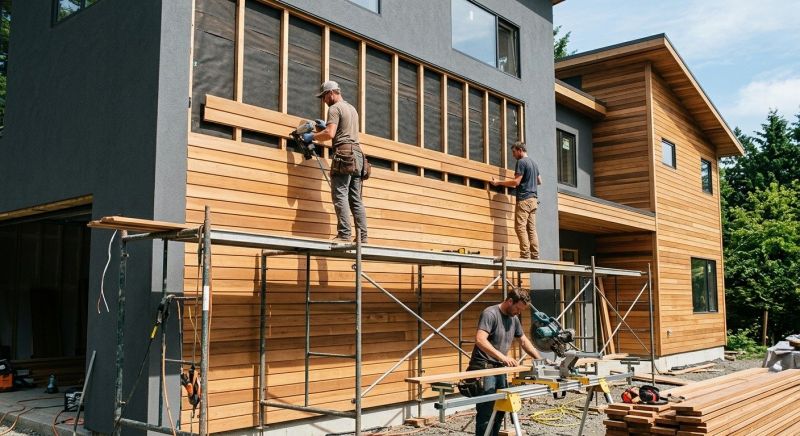 Wood Cladding Installation in Rockwell, NC